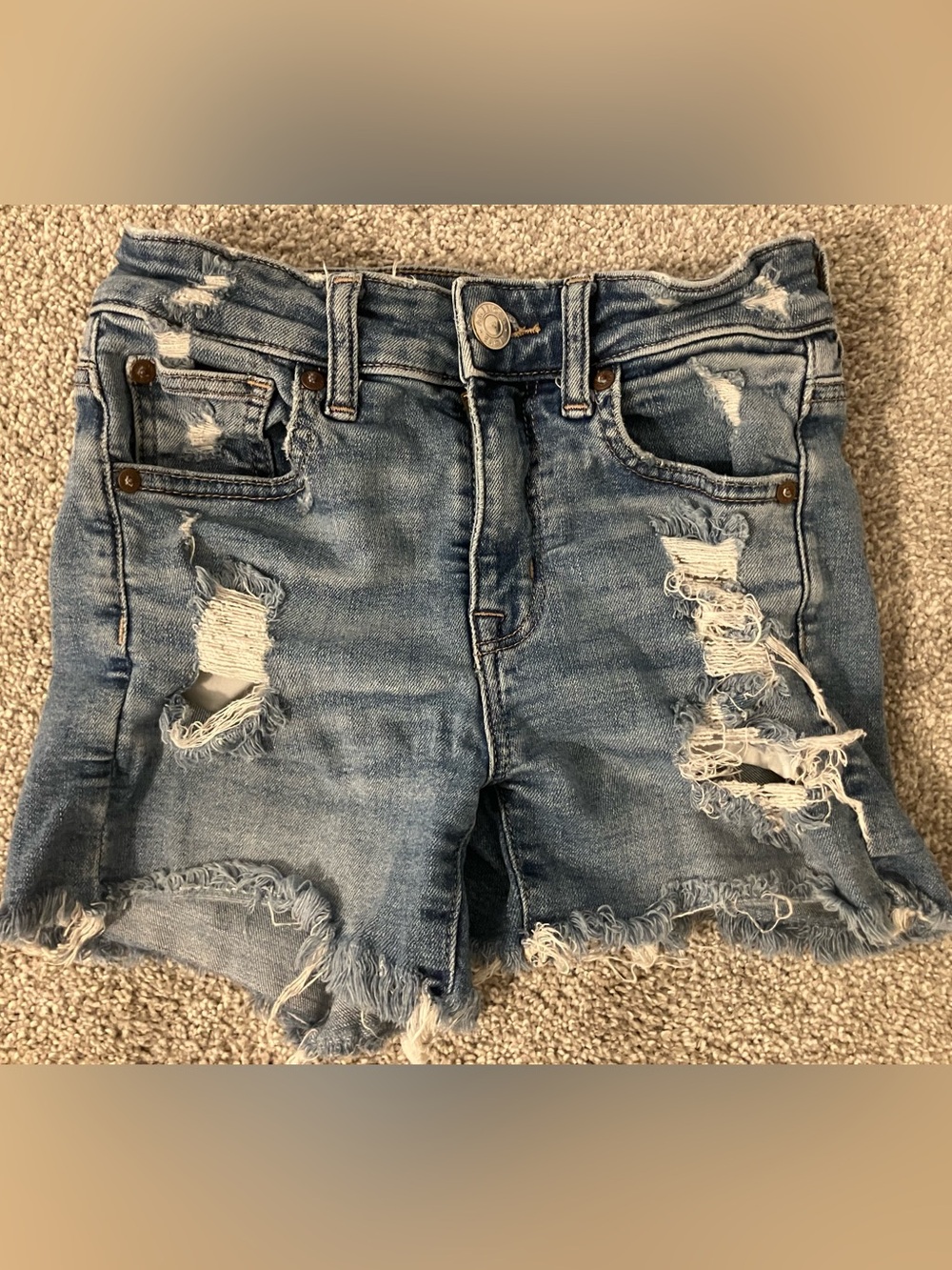 American Eagle Ripped Shorts 00 Super Stretch